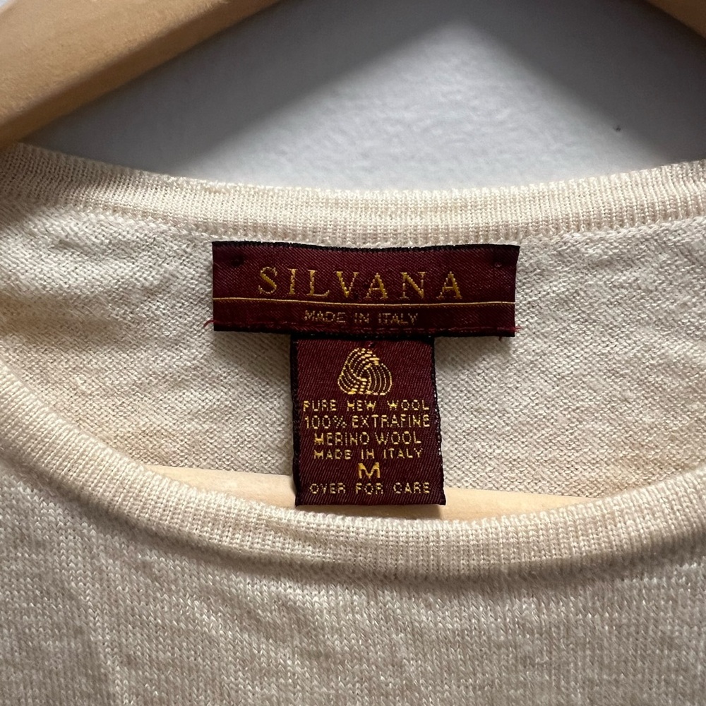 Vintage cream wool sweater by silvana - Picture 2 of 4